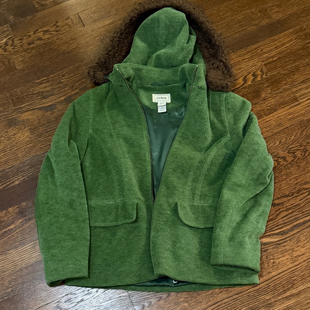 L.L. Bean Green lined wool Jacket